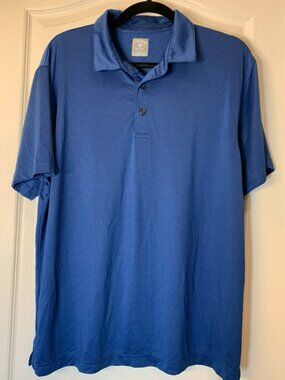 Callaway Opti-Dri Golf Polo Men’s Large Blue Performance Shirt Travel Vacation